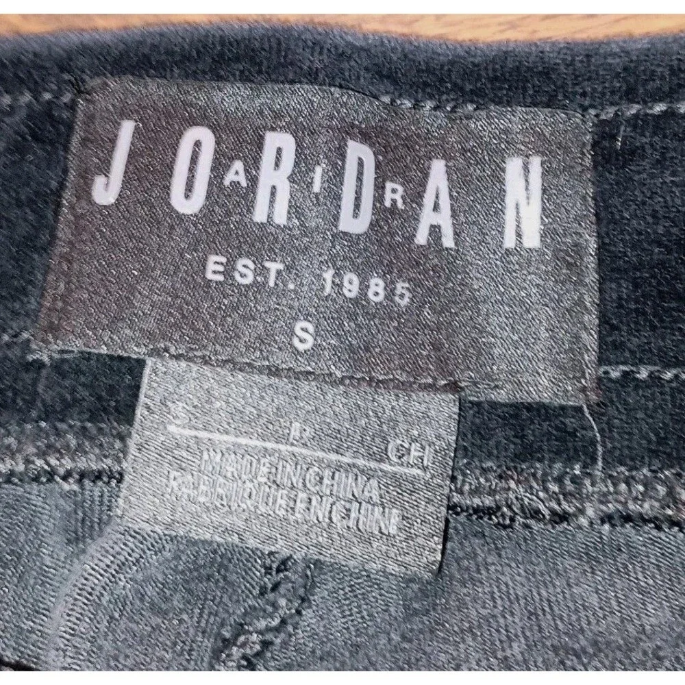 RARE Air Jordan Track Pants Mens Small Velour Black Gold Jumpman Nike AH2361-010